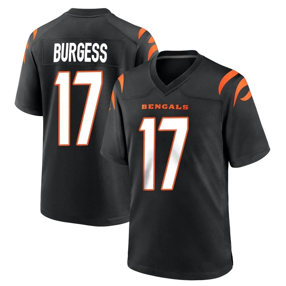 Youth Cincinnati Bengals Cole Burgess Nike Team Color Game Black Jersey Youth Cincinnati Bengals Cole Burgess Nike Team Color Game Black Jersey