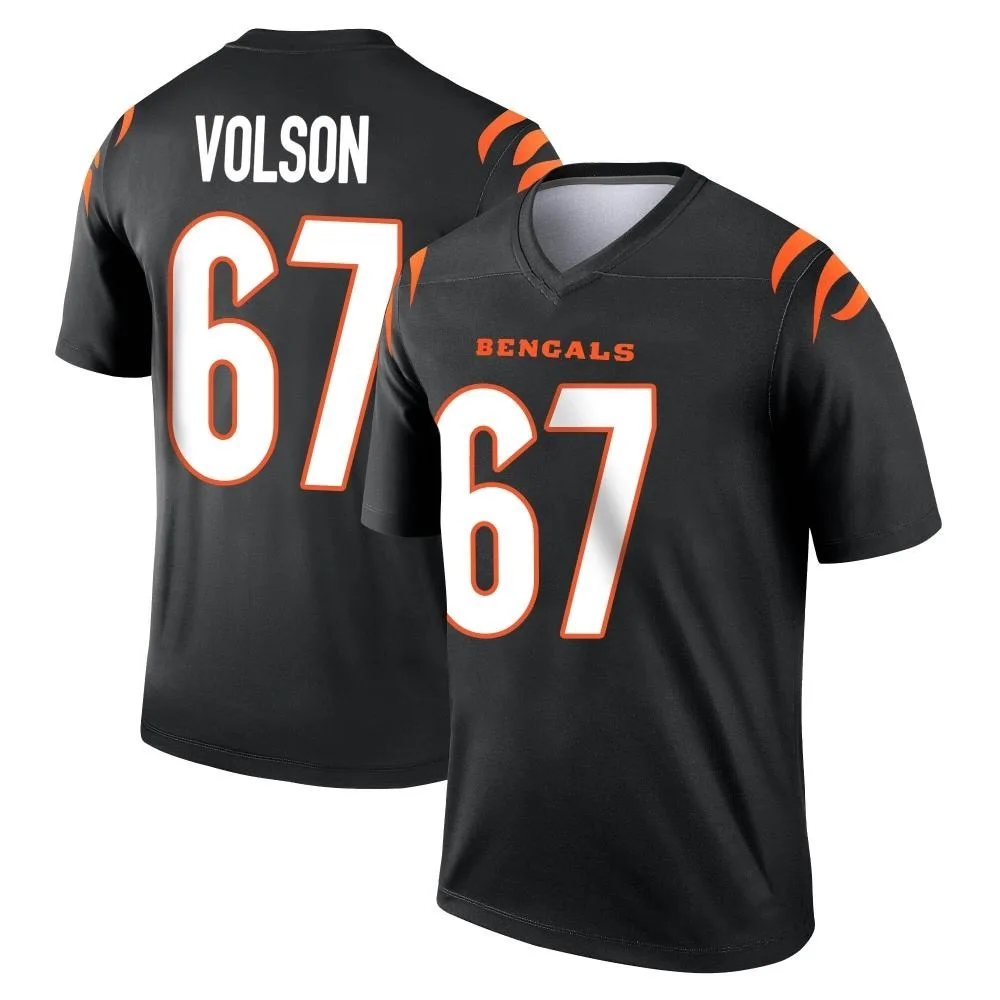 Men's Cincinnati Bengals Cordell Volson Nike Legend Black Jersey Men's Cincinnati Bengals Cordell Volson Nike Legend Black Jersey