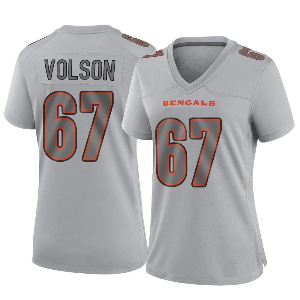 Women's Cincinnati Bengals Cordell Volson Nike Atmosphere Fashion Game Gray Jersey Women's Cincinnati Bengals Cordell Volson Nike Atmosphere Fashion Game Gray Jersey