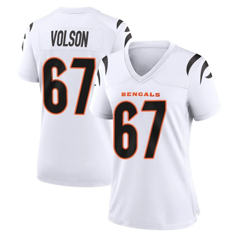 Women's Cincinnati Bengals Cordell Volson Nike Game White Jersey Women's Cincinnati Bengals Cordell Volson Nike Game White Jersey