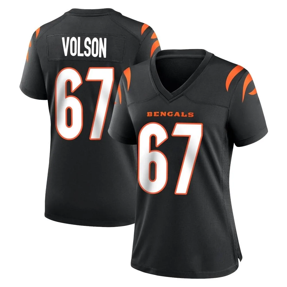 Women's Cincinnati Bengals Cordell Volson Nike Team Color Game Black Jersey