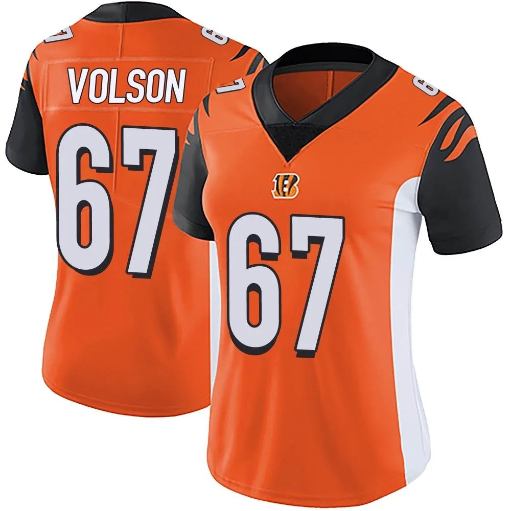 Women's Cincinnati Bengals Cordell Volson Nike Vapor Untouchable Limited Orange Jersey Women's Cincinnati Bengals Cordell Volson Nike Vapor Untouchable Limited Orange Jersey