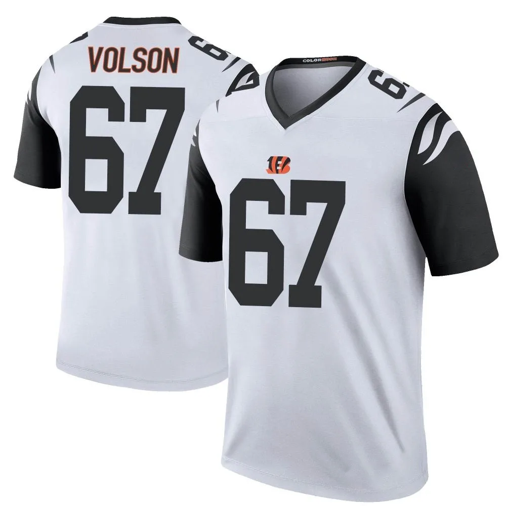 Youth Cincinnati Bengals Cordell Volson Nike Color Rush Legend White Jersey