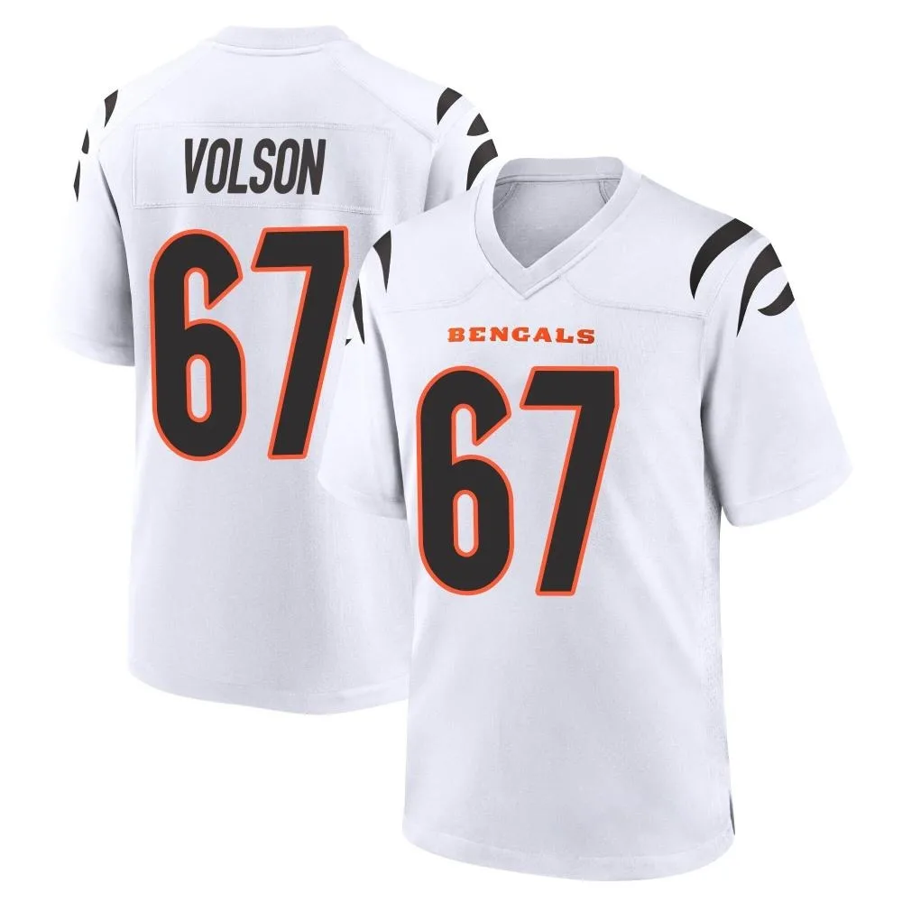 Youth Cincinnati Bengals Cordell Volson Nike Game White Jersey Youth Cincinnati Bengals Cordell Volson Nike Game White Jersey
