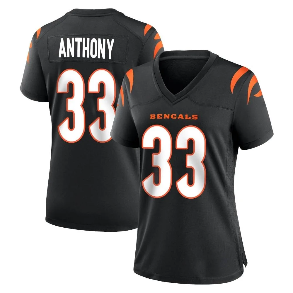 Women's Cincinnati Bengals Daijahn Anthony Nike Team Color Game Black Jersey Women's Cincinnati Bengals Daijahn Anthony Nike Team Color Game Black Jersey