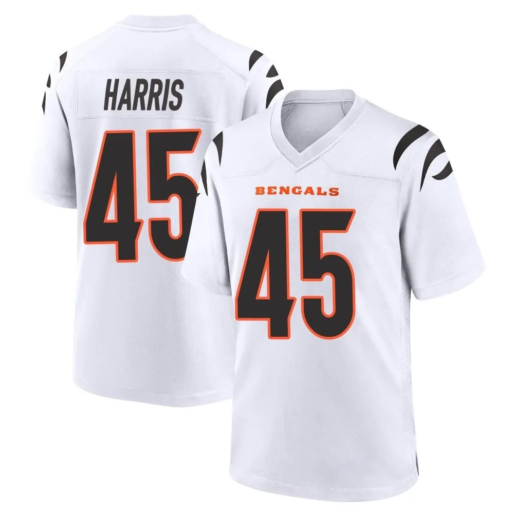 Men's Cincinnati Bengals Darien Harris Nike Game White Jersey Men's Cincinnati Bengals Darien Harris Nike Game White Jersey