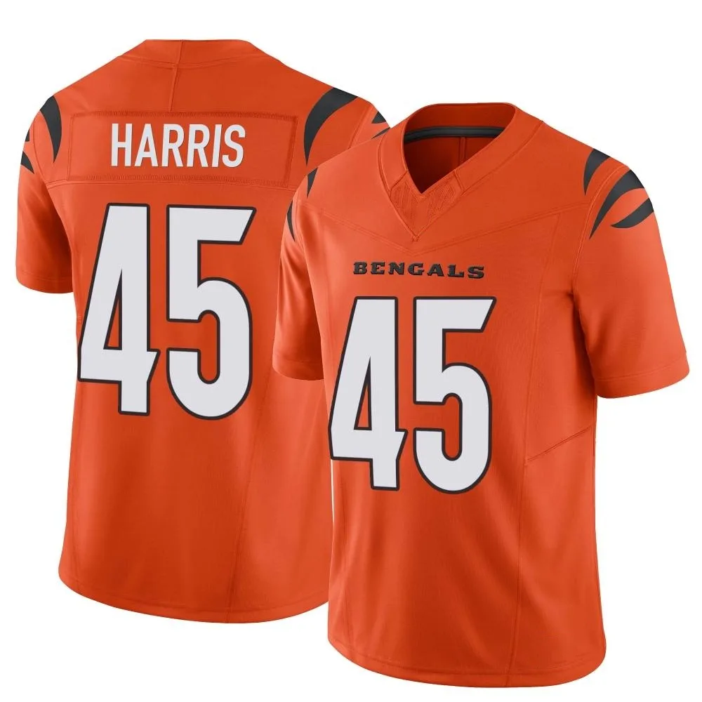 Men's Cincinnati Bengals Darien Harris Nike Vapor F.U.S.E. Limited Orange Jersey Men's Cincinnati Bengals Darien Harris Nike Vapor F.U.S.E. Limited Orange Jersey