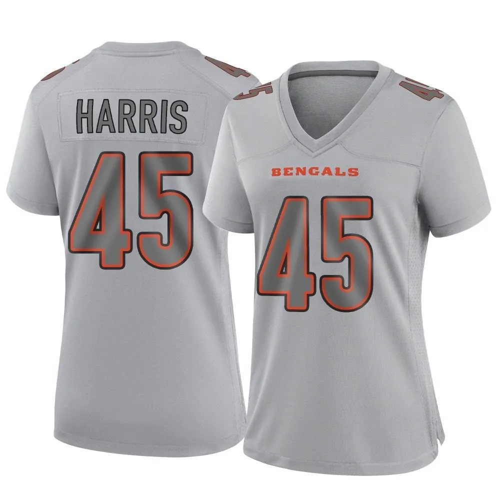 Women's Cincinnati Bengals Darien Harris Nike Atmosphere Fashion Game Gray Jersey Women's Cincinnati Bengals Darien Harris Nike Atmosphere Fashion Game Gray Jersey
