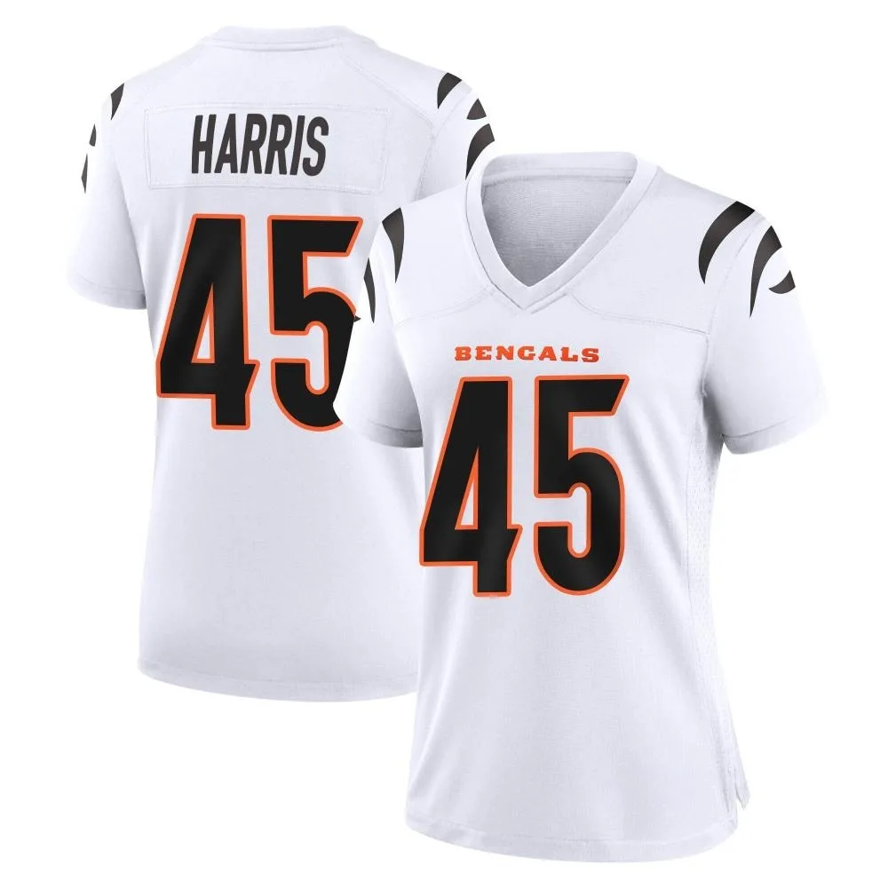 Women's Cincinnati Bengals Darien Harris Nike Game White Jersey Women's Cincinnati Bengals Darien Harris Nike Game White Jersey