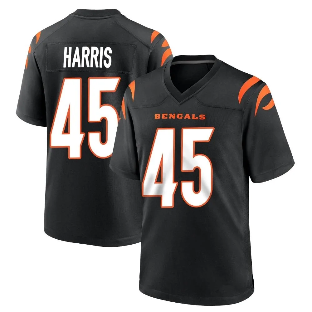 Youth Cincinnati Bengals Darien Harris Nike Team Color Game Black Jersey Youth Cincinnati Bengals Darien Harris Nike Team Color Game Black Jersey