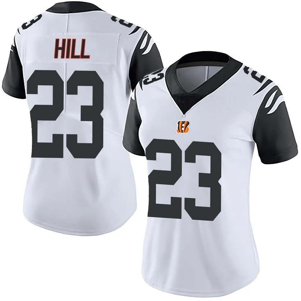 Women's Cincinnati Bengals Dax Hill Nike Color Rush Vapor Untouchable Limited White Jersey Women's Cincinnati Bengals Dax Hill Nike Color Rush Vapor Untouchable Limited White Jersey