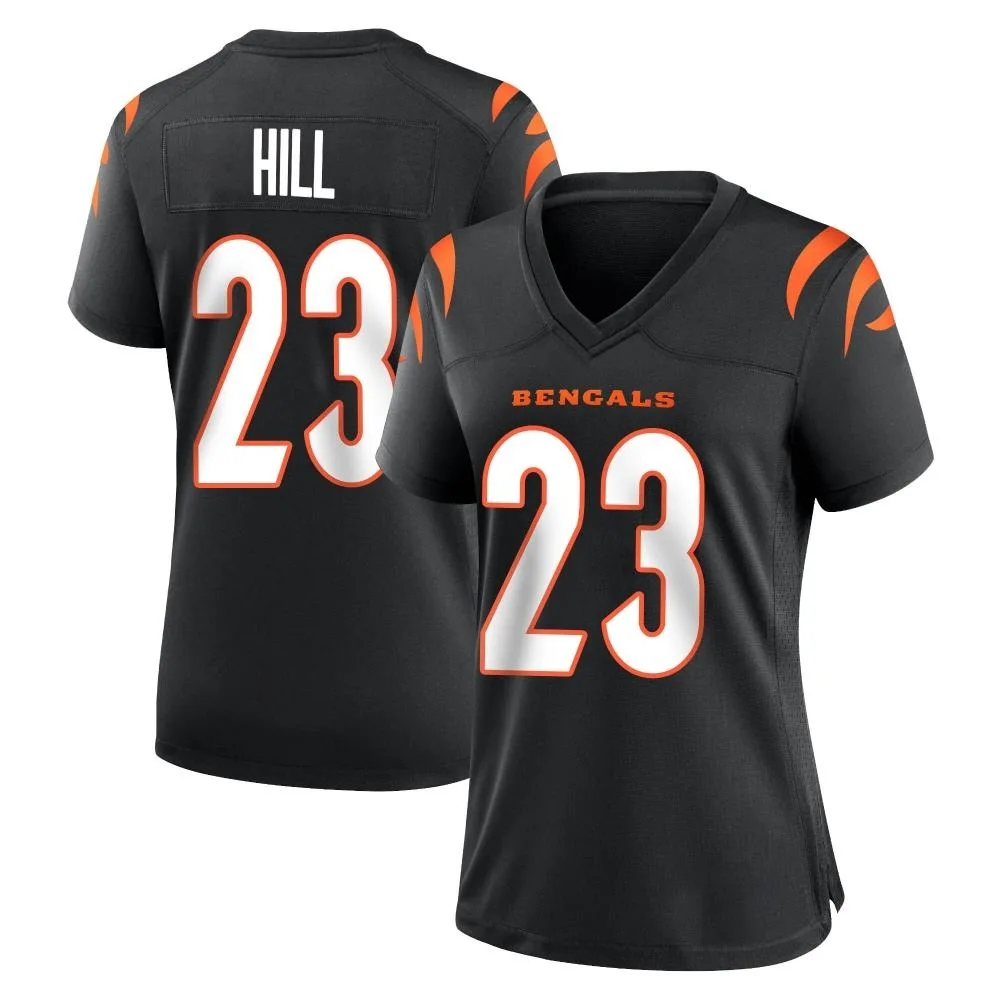 Women's Cincinnati Bengals Dax Hill Nike Team Color Game Black Jersey Women's Cincinnati Bengals Dax Hill Nike Team Color Game Black Jersey