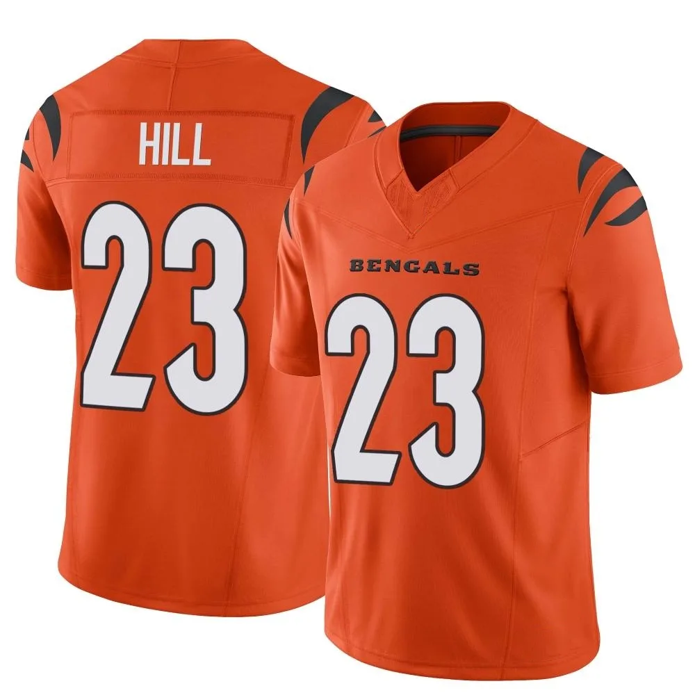 Youth Cincinnati Bengals Dax Hill Nike Vapor F.U.S.E. Limited Orange Jersey Youth Cincinnati Bengals Dax Hill Nike Vapor F.U.S.E. Limited Orange Jersey