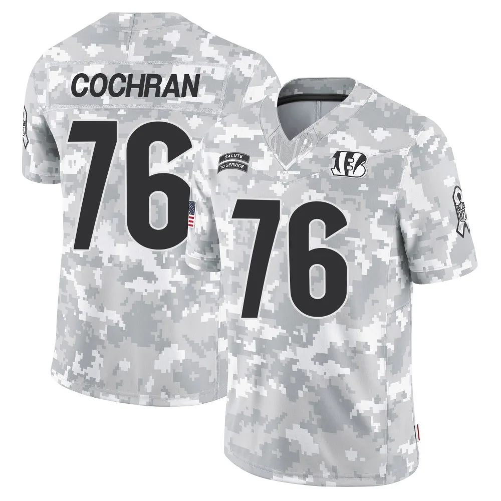 Men's Cincinnati Bengals Devin Cochran Nike 2024 Salute to Service Limited Arctic Camo Jersey Men's Cincinnati Bengals Devin Cochran Nike 2024 Salute to Service Limited Arctic Camo Jersey