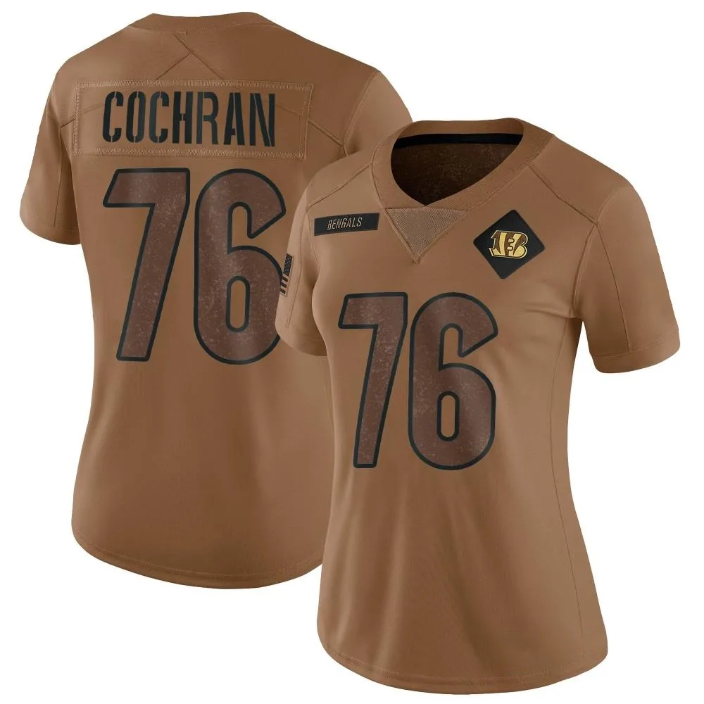 Women's Cincinnati Bengals Devin Cochran Nike 2023 Salute To Service Limited Brown Jersey Women's Cincinnati Bengals Devin Cochran Nike 2023 Salute To Service Limited Brown Jersey