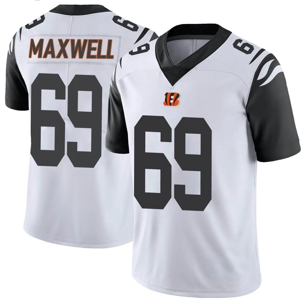 Men's Cincinnati Bengals Devonnsha Maxwell Nike Color Rush Vapor Untouchable Limited White Jersey Men's Cincinnati Bengals Devonnsha Maxwell Nike Color Rush Vapor Untouchable Limited White Jersey