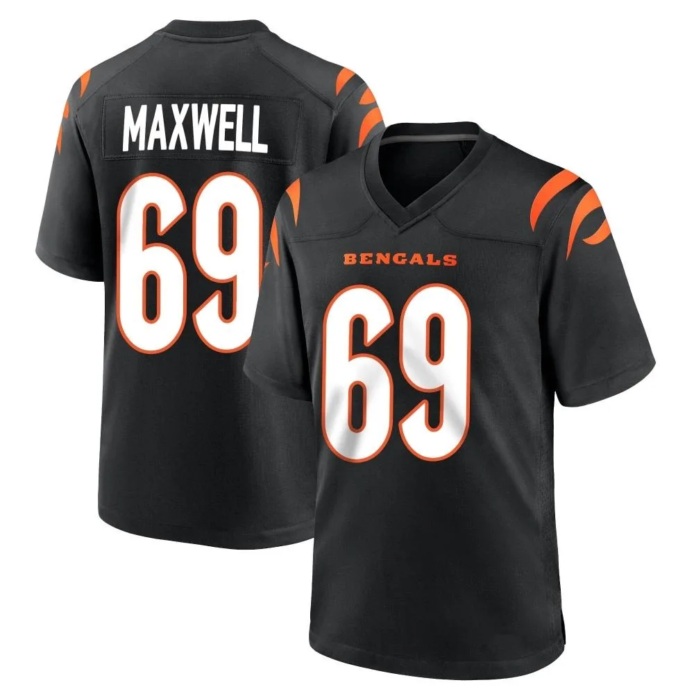 Men's Cincinnati Bengals Devonnsha Maxwell Nike Team Color Game Black Jersey Men's Cincinnati Bengals Devonnsha Maxwell Nike Team Color Game Black Jersey
