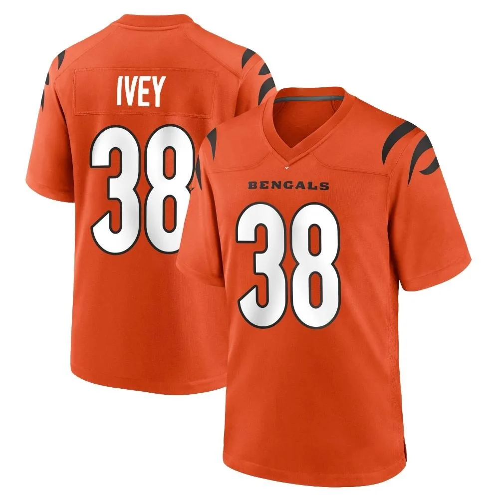 Men's Cincinnati Bengals Dj Ivey Nike Game Orange Jersey Men's Cincinnati Bengals Dj Ivey Nike Game Orange Jersey