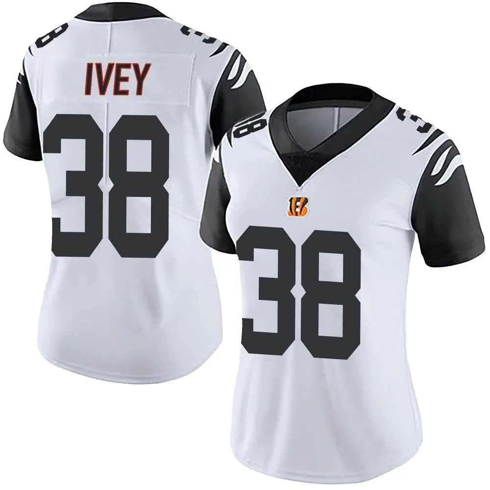 Women's Cincinnati Bengals Dj Ivey Nike Color Rush Vapor Untouchable Limited White Jersey Women's Cincinnati Bengals Dj Ivey Nike Color Rush Vapor Untouchable Limited White Jersey
