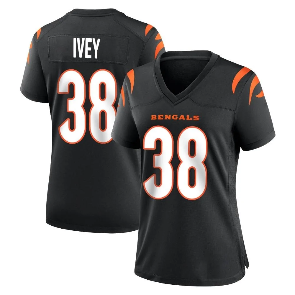 Women's Cincinnati Bengals Dj Ivey Nike Team Color Game Black Jersey Women's Cincinnati Bengals Dj Ivey Nike Team Color Game Black Jersey