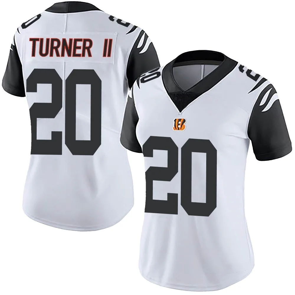 Women's Cincinnati Bengals Dj Turner Ii Nike Color Rush Vapor Untouchable Limited White Jersey Women's Cincinnati Bengals Dj Turner Ii Nike Color Rush Vapor Untouchable Limited White Jersey