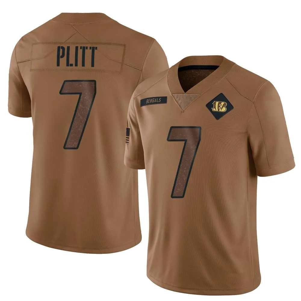 Men's Cincinnati Bengals Drew Plitt Nike 2023 Salute To Service Limited Brown Jersey Men's Cincinnati Bengals Drew Plitt Nike 2023 Salute To Service Limited Brown Jersey