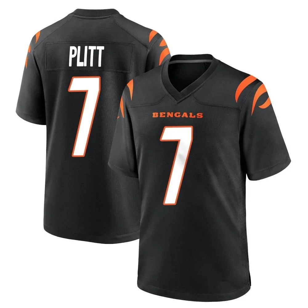 Men's Cincinnati Bengals Drew Plitt Nike Team Color Game Black Jersey Men's Cincinnati Bengals Drew Plitt Nike Team Color Game Black Jersey