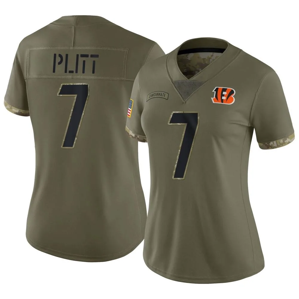 Women's Cincinnati Bengals Drew Plitt Nike 2022 Salute To Service Limited Olive Jersey Women's Cincinnati Bengals Drew Plitt Nike 2022 Salute To Service Limited Olive Jersey