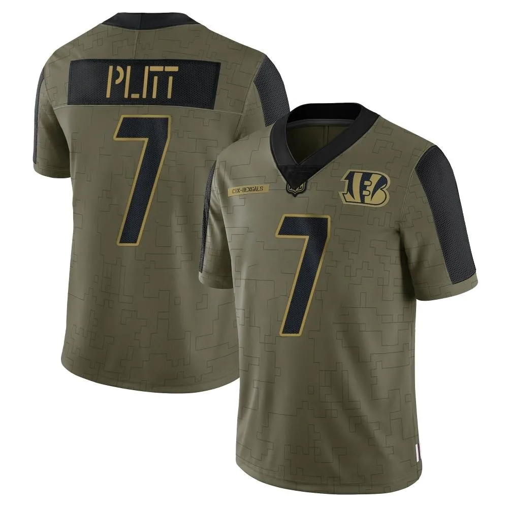 Youth Cincinnati Bengals Drew Plitt Nike 2021 Salute To Service Limited Olive Jersey Youth Cincinnati Bengals Drew Plitt Nike 2021 Salute To Service Limited Olive Jersey