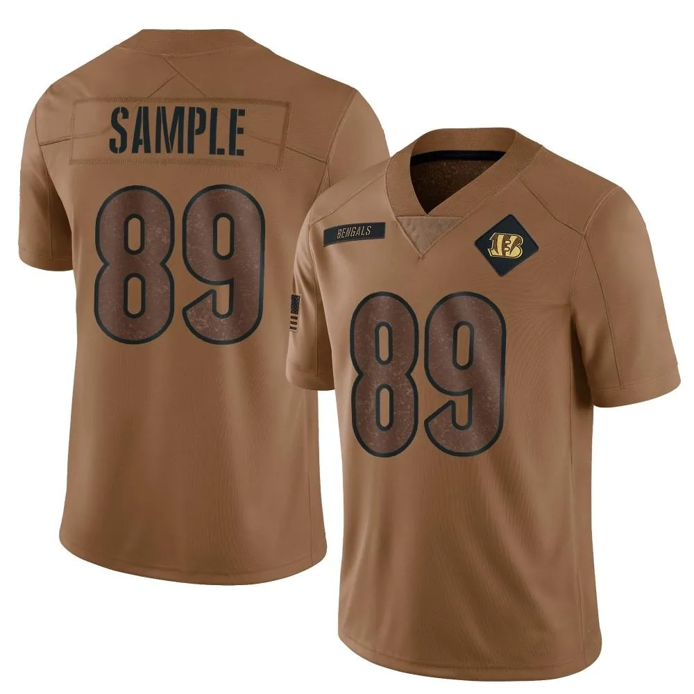 Men's Cincinnati Bengals Drew Sample Nike 2023 Salute To Service Limited Brown Jersey Men's Cincinnati Bengals Drew Sample Nike 2023 Salute To Service Limited Brown Jersey