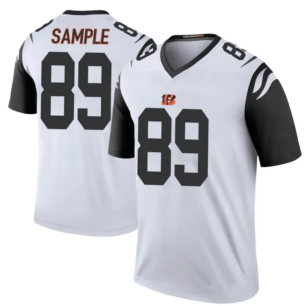 Men's Cincinnati Bengals Drew Sample Nike Color Rush Legend White Jersey Men's Cincinnati Bengals Drew Sample Nike Color Rush Legend White Jersey