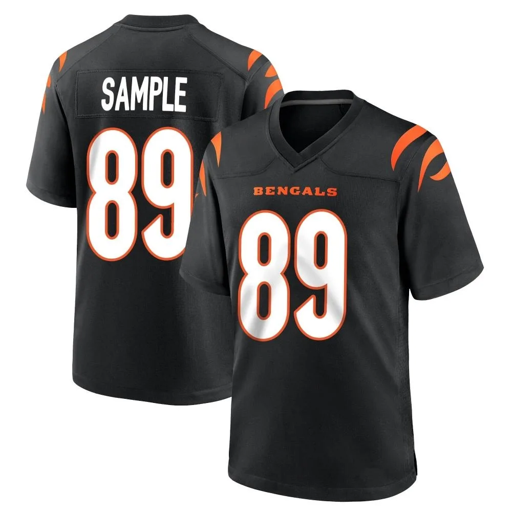 Men's Cincinnati Bengals Drew Sample Nike Team Color Game Black Jersey Men's Cincinnati Bengals Drew Sample Nike Team Color Game Black Jersey