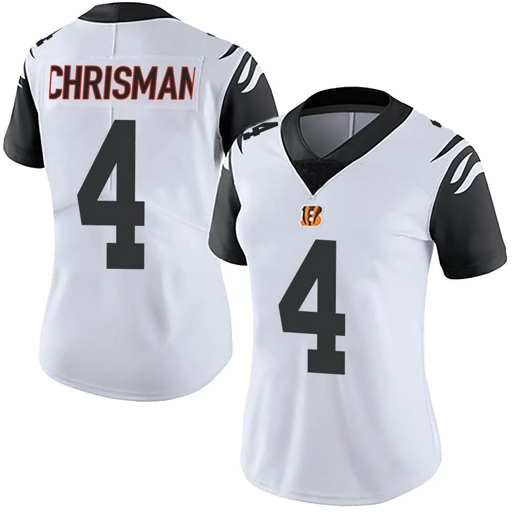 Women's Cincinnati Bengals Drue Chrisman Nike Color Rush Vapor Untouchable Limited White Jersey Women's Cincinnati Bengals Drue Chrisman Nike Color Rush Vapor Untouchable Limited White Jersey