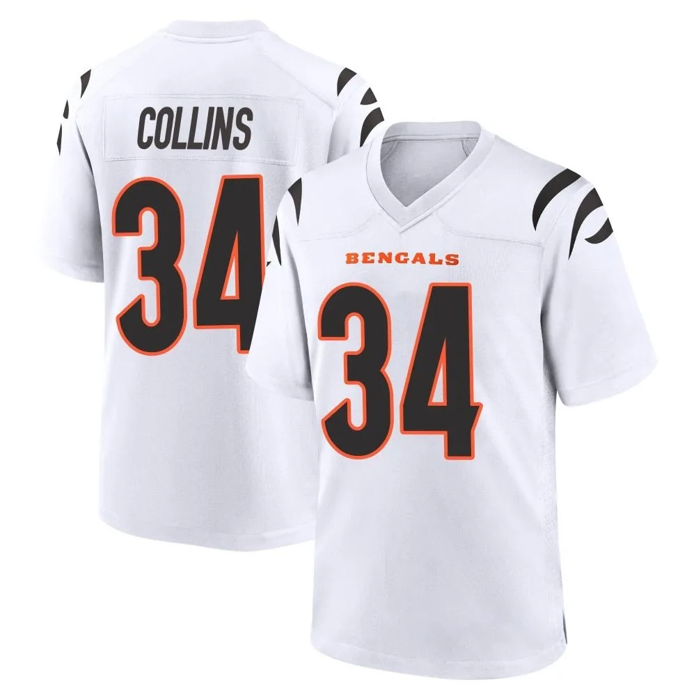Men's Cincinnati Bengals Elijah Collins Nike Game White Jersey Men's Cincinnati Bengals Elijah Collins Nike Game White Jersey