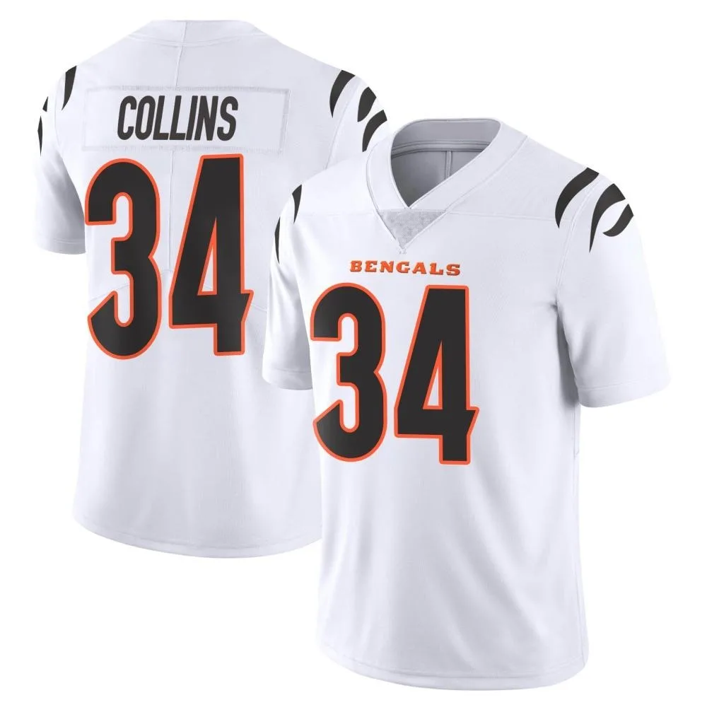 Men's Cincinnati Bengals Elijah Collins Nike Vapor Untouchable Limited White Jersey Men's Cincinnati Bengals Elijah Collins Nike Vapor Untouchable Limited White Jersey