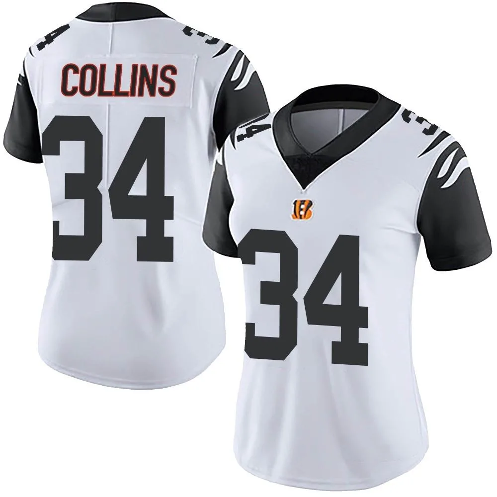 Women's Cincinnati Bengals Elijah Collins Nike Color Rush Vapor Untouchable Limited White Jersey Women's Cincinnati Bengals Elijah Collins Nike Color Rush Vapor Untouchable Limited White Jersey