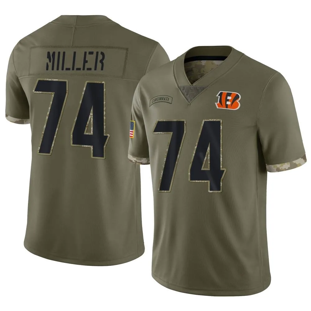 Men's Cincinnati Bengals Eric Miller Nike 2022 Salute To Service Limited Olive Jersey Men's Cincinnati Bengals Eric Miller Nike 2022 Salute To Service Limited Olive Jersey