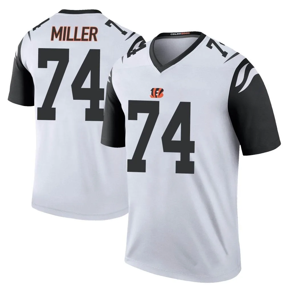Men's Cincinnati Bengals Eric Miller Nike Color Rush Legend White Jersey Men's Cincinnati Bengals Eric Miller Nike Color Rush Legend White Jersey