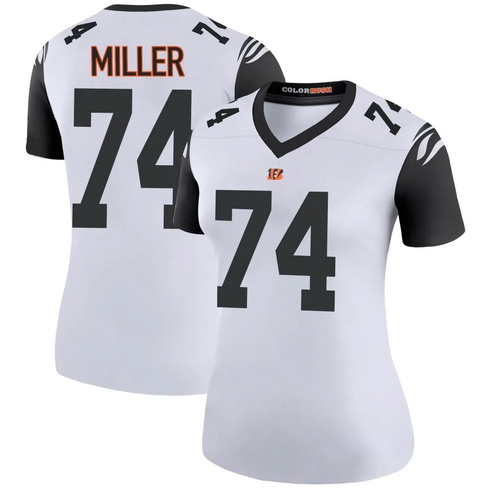 Women's Cincinnati Bengals Eric Miller Nike Color Rush Legend White Jersey Women's Cincinnati Bengals Eric Miller Nike Color Rush Legend White Jersey