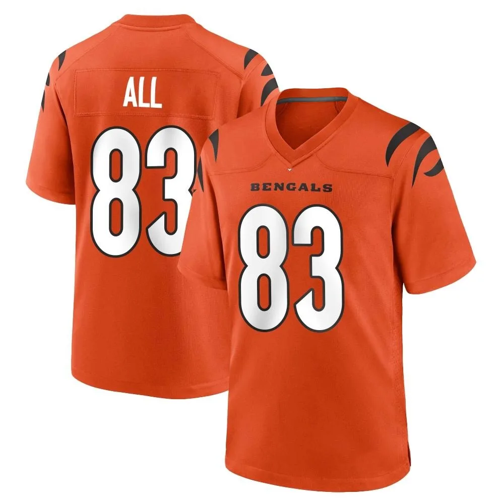 Men's Cincinnati Bengals Erick All Jr. Nike Game Orange Jersey Men's Cincinnati Bengals Erick All Jr. Nike Game Orange Jersey
