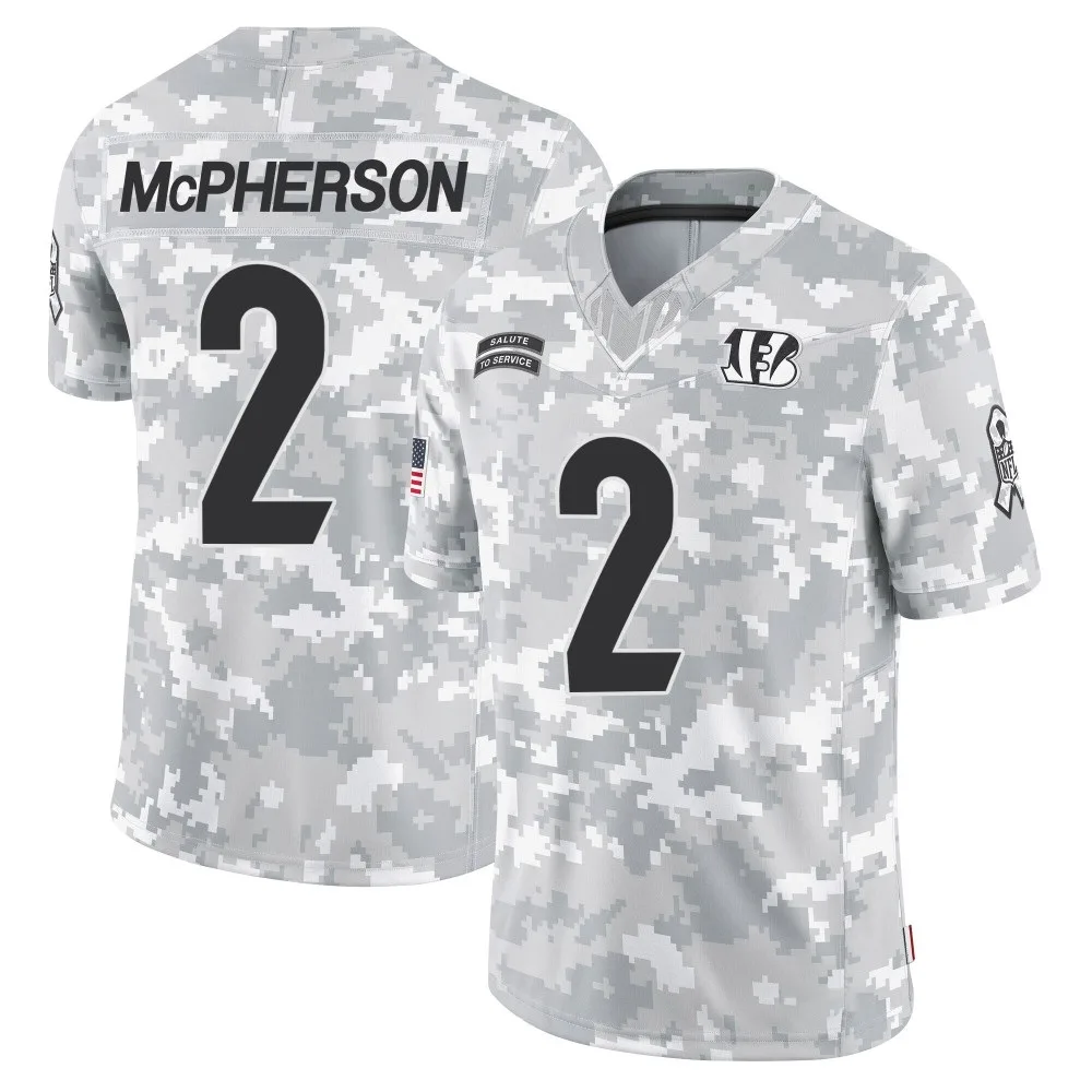 Men's Cincinnati Bengals Evan Mcpherson Nike 2024 Salute to Service Limited Arctic Camo Jersey Men's Cincinnati Bengals Evan Mcpherson Nike 2024 Salute to Service Limited Arctic Camo Jersey