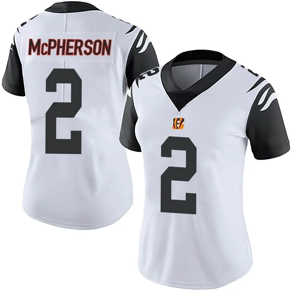 Women's Cincinnati Bengals Evan Mcpherson Nike Color Rush Vapor Untouchable Limited White Jersey Women's Cincinnati Bengals Evan Mcpherson Nike Color Rush Vapor Untouchable Limited White Jersey