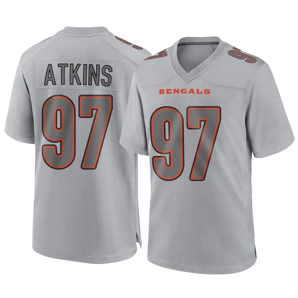 Men's Cincinnati Bengals Geno Atkins Nike Atmosphere Fashion Game Gray Jersey Men's Cincinnati Bengals Geno Atkins Nike Atmosphere Fashion Game Gray Jersey