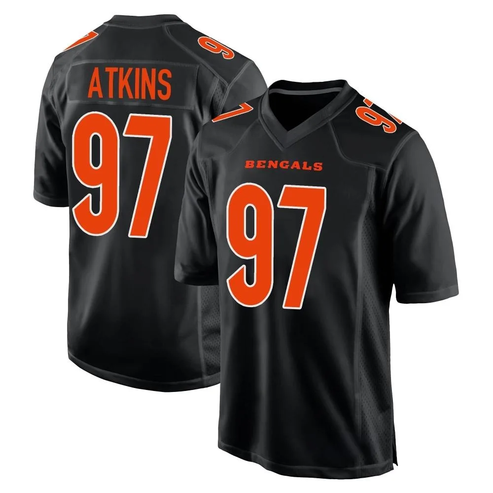 Men's Cincinnati Bengals Geno Atkins Nike Fashion Game Black Jersey Men's Cincinnati Bengals Geno Atkins Nike Fashion Game Black Jersey
