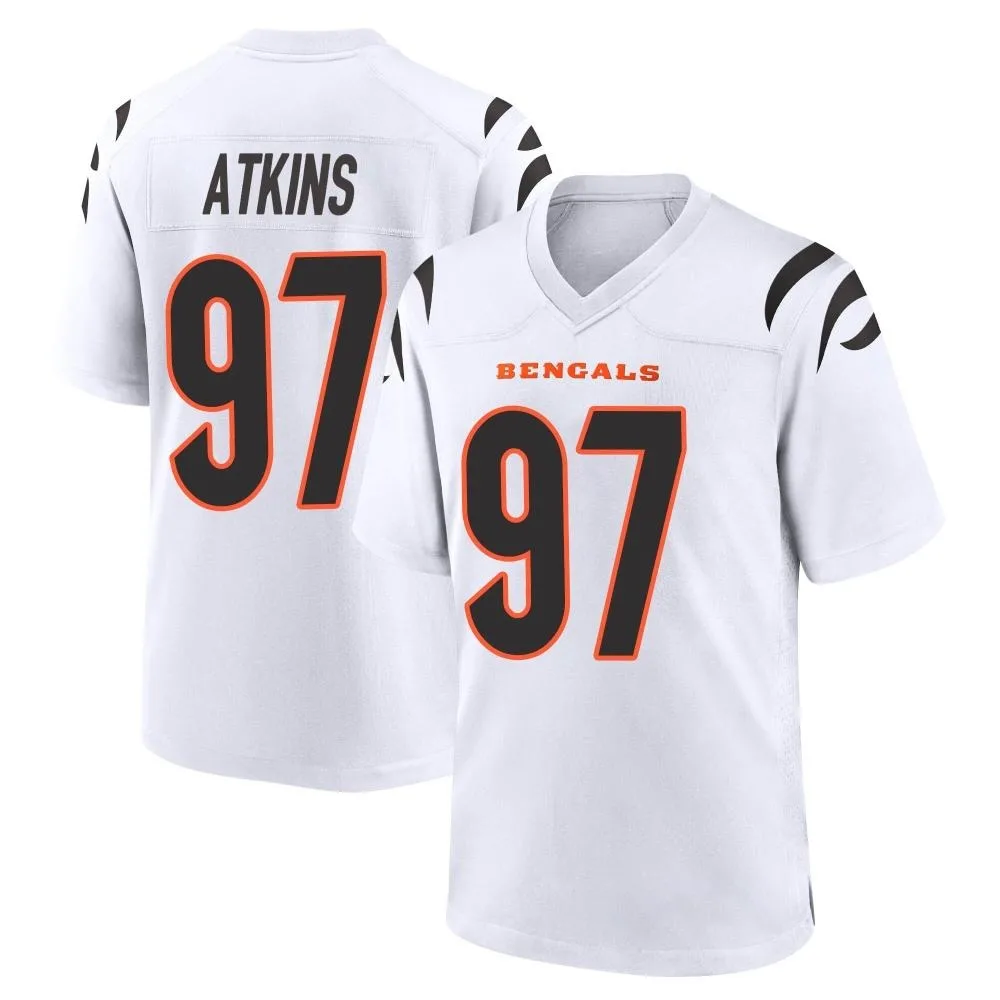 Men's Cincinnati Bengals Geno Atkins Nike Game White Jersey Men's Cincinnati Bengals Geno Atkins Nike Game White Jersey