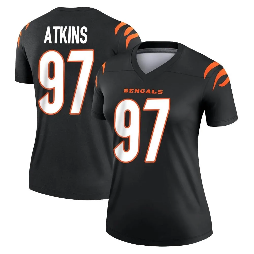 Women's Cincinnati Bengals Geno Atkins Nike Legend Black Jersey Women's Cincinnati Bengals Geno Atkins Nike Legend Black Jersey