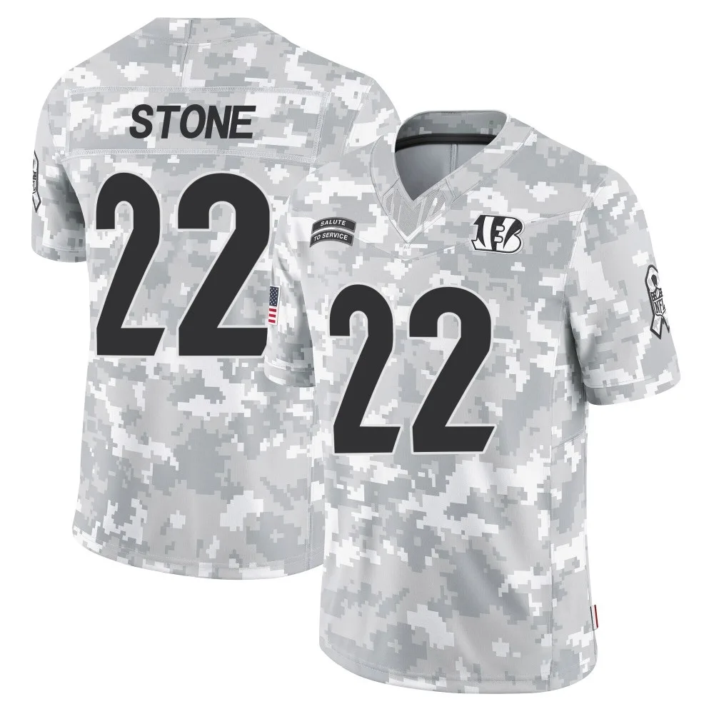Youth Cincinnati Bengals Geno Stone Nike 2024 Salute to Service Limited Arctic Camo Jersey Youth Cincinnati Bengals Geno Stone Nike 2024 Salute to Service Limited Arctic Camo Jersey