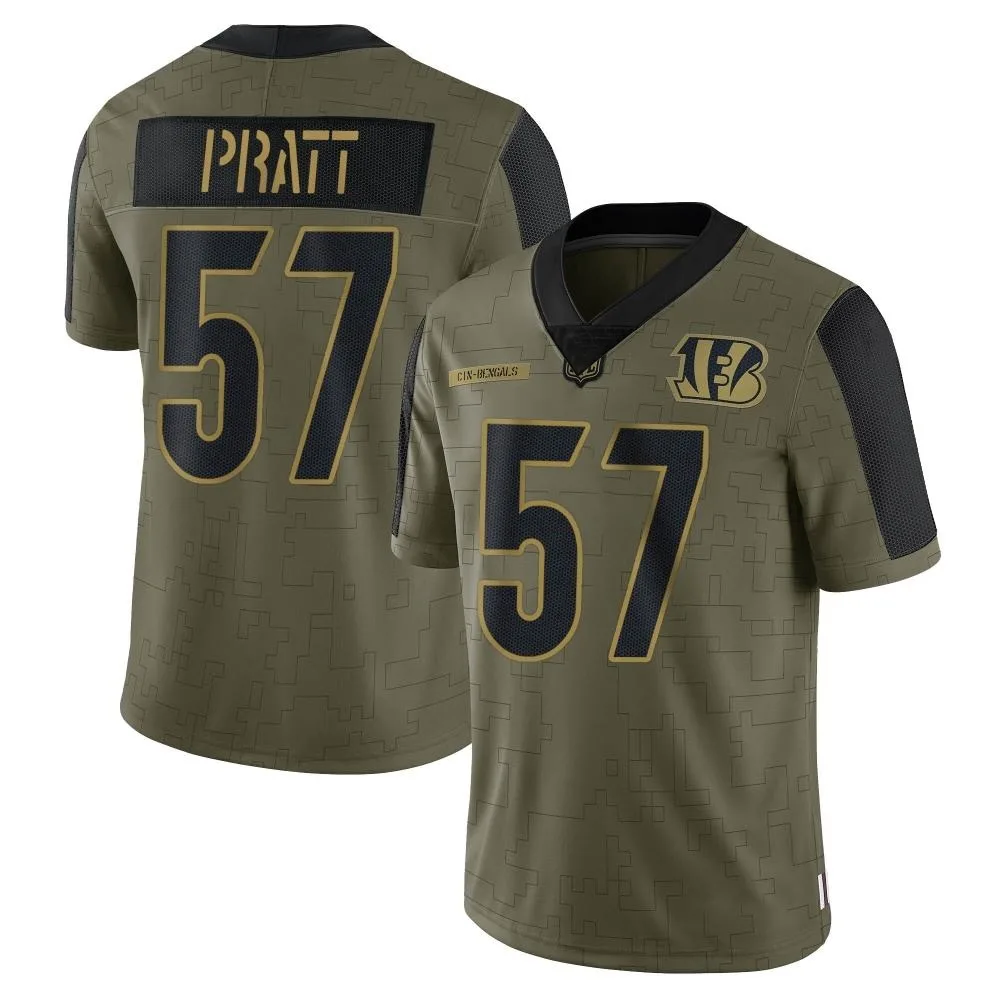 Men's Cincinnati Bengals Germaine Pratt Nike 2021 Salute To Service Limited Olive Jersey Men's Cincinnati Bengals Germaine Pratt Nike 2021 Salute To Service Limited Olive Jersey