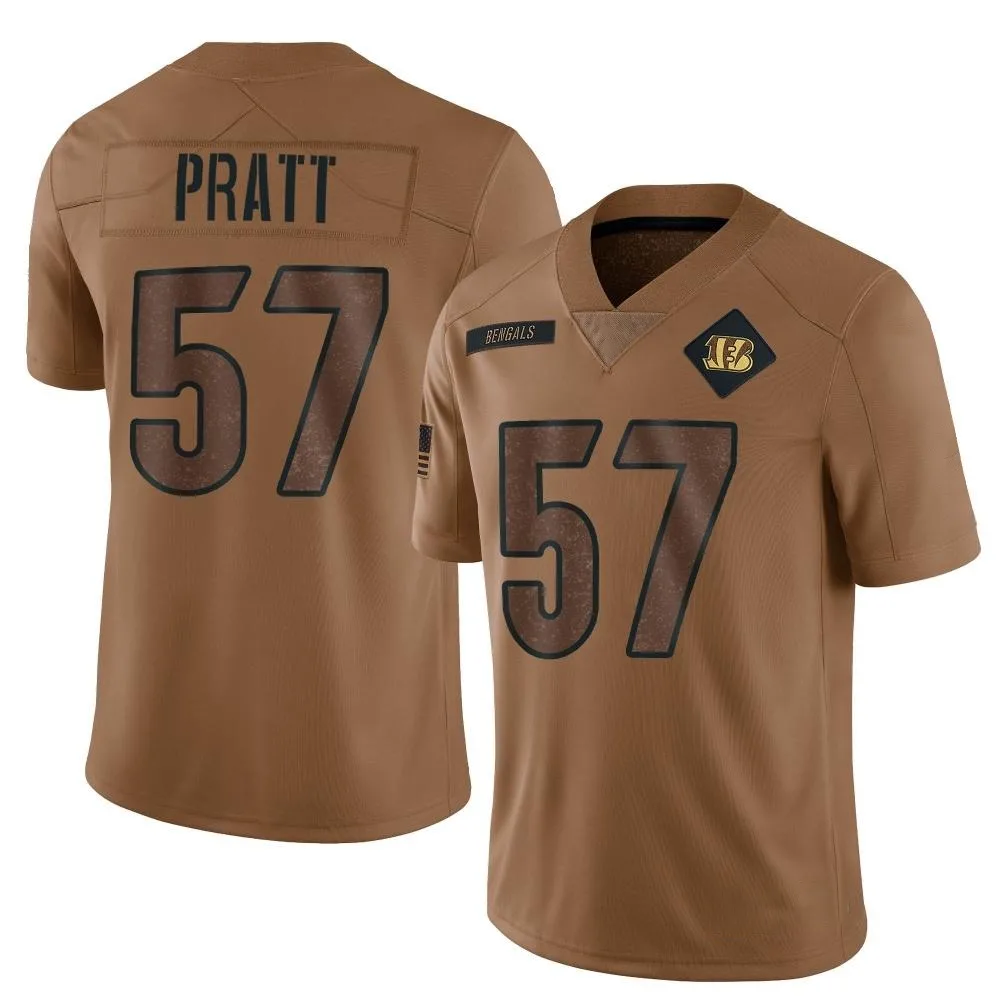 Men's Cincinnati Bengals Germaine Pratt Nike 2023 Salute To Service Limited Brown Jersey Men's Cincinnati Bengals Germaine Pratt Nike 2023 Salute To Service Limited Brown Jersey