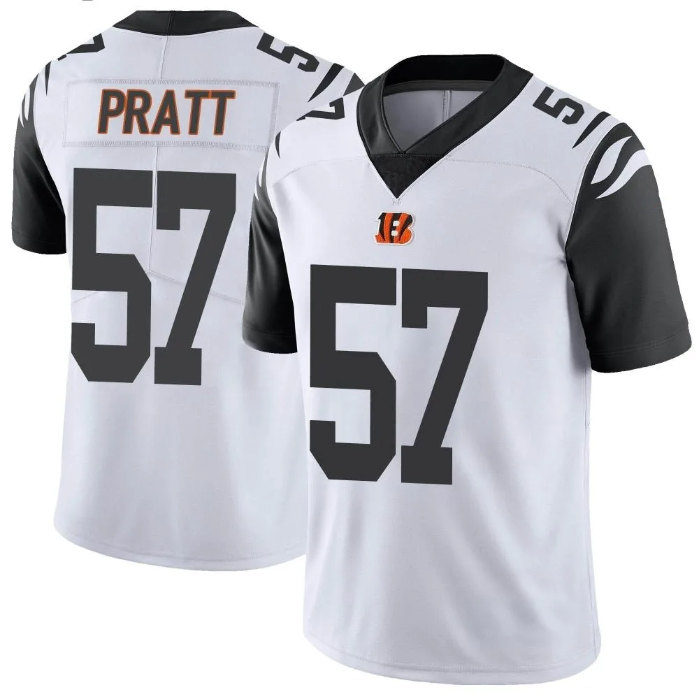 Men's Cincinnati Bengals Germaine Pratt Nike Color Rush Vapor Untouchable Limited White Jersey Men's Cincinnati Bengals Germaine Pratt Nike Color Rush Vapor Untouchable Limited White Jersey